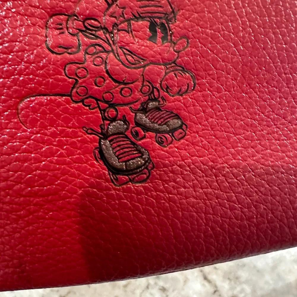 Gorgeous RARE EUC Coach Minnie Mouse zipper bag